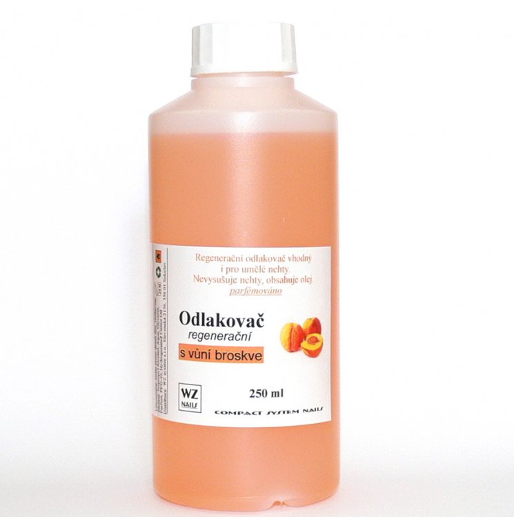 Odlakovač na nehty s vůní broskve 250 ml Odlakovač na nehty s vůní broskve 250 ml - Péče o ruce Odlakovače