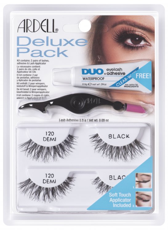 Nalepovací řasy Ardell DeLuxe Pack 120 demi black Nalepovací řasy Ardell DeLuxe Pack 120 demi black - Péče o ruce Umělé řasy a trsy Sady nalepovacích řas Ardell