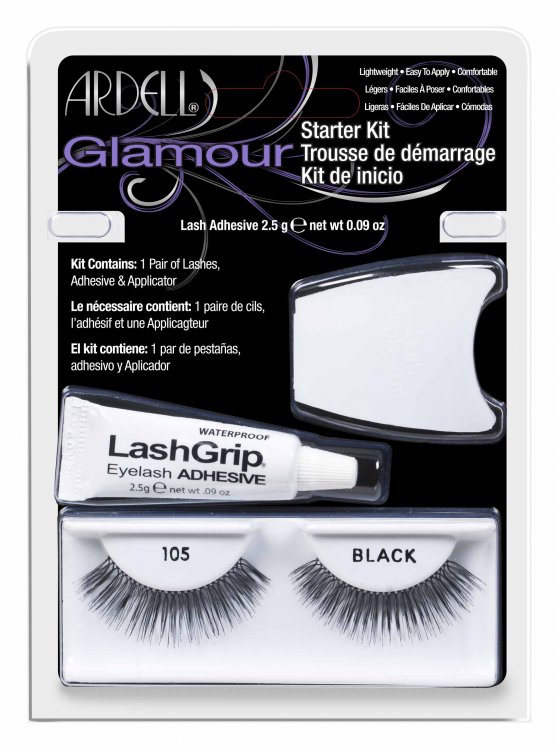 Startovací sada nalepovacích řas Ardell Glamour Lashes 105 black Startovací sada nalepovacích řas Ardell Glamour Lashes 105 black - Péče o ruce Umělé řasy a trsy Sady nalepovacích řas Ardell