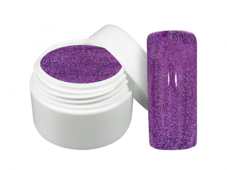 UV gel barevný neon glitter fialový 5 ml UV gel barevný neon glitter fialový 5 ml - Péče o ruce Barevné UV gely Neonové a pastelové barevné UV gely