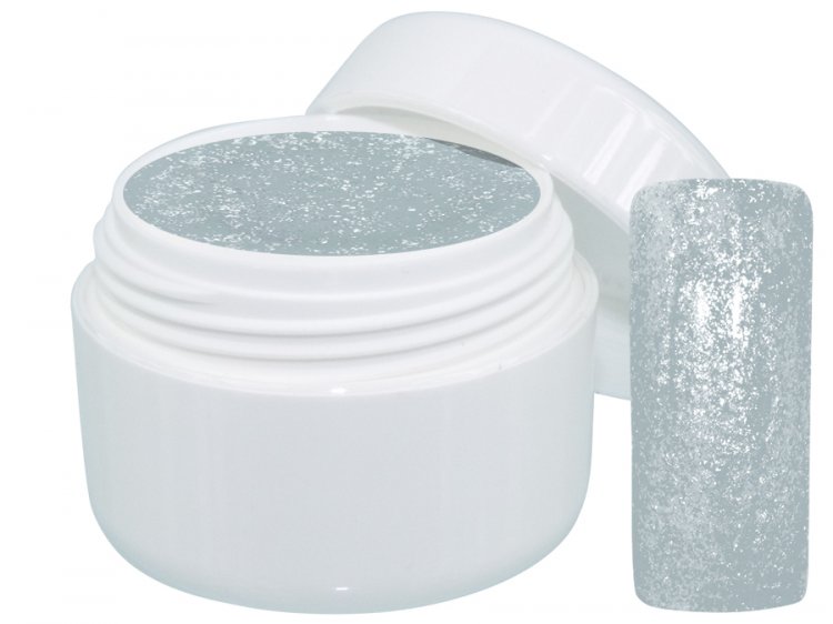 UV gel barevný Extrem Glimmer Silver 5 ml UV gel barevný Extrem Glimmer Silver 5 ml - Péče o ruce Barevné UV gely Třpytivé barevné UV gely