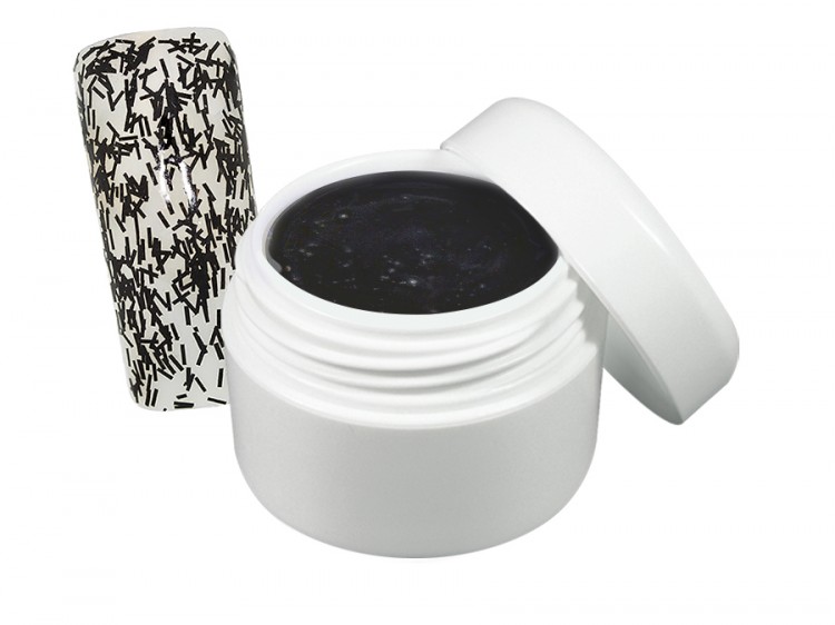 UV gel barevný flitter černý 5 ml UV gel barevný flitter černý 5 ml - Péče o ruce Barevné UV gely Flitrové barevné UV gely