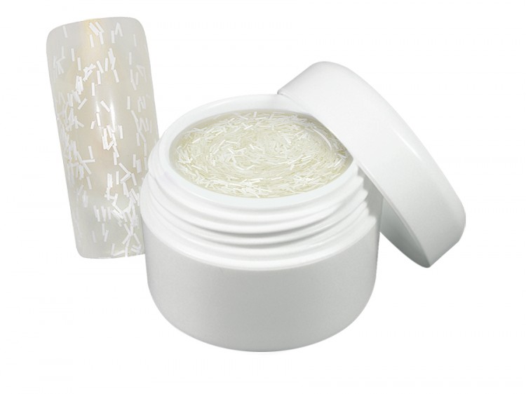 UV gel barevný flitter bílý 5 ml UV gel barevný flitter bílý 5 ml - Péče o ruce Barevné UV gely Flitrové barevné UV gely
