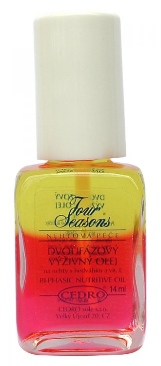 Four Seasons Dvoufázový výživný olej s hedvábím a vitamínem E 14 ml Four Seasons Dvoufázový výživný olej s hedvábím a vitamínem E 14 ml - Péče o ruce Přípravky k péči o nehty a k manikúře Přípravky k péči o nehty a k manikúře Four Seasons
