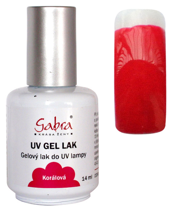 UV gel lak GABRA 07 korálová 14 ml UV gel lak GABRA 07 korálová 14 ml - Péče o ruce Gel laky