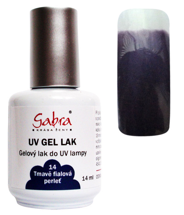 UV gel lak GABRA 14 tmavě fialová perleť 14 ml