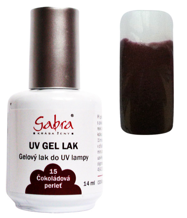 UV gel lak GABRA 15 čokoládová perleť 14 ml UV gel lak GABRA 15 čokoládová perleť 14 ml - Péče o ruce Gel laky