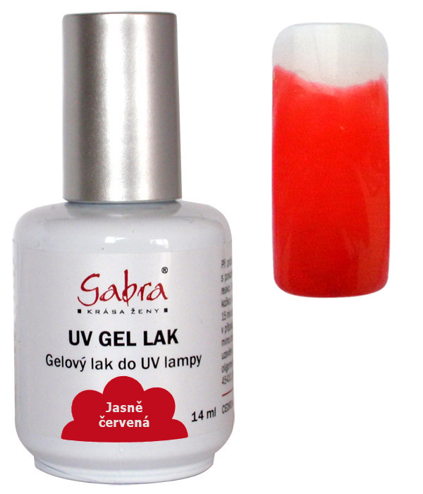 UV gel lak GABRA 19 jasně červená 14 ml UV gel lak GABRA 19 jasně červená 14 ml - Péče o ruce Gel laky
