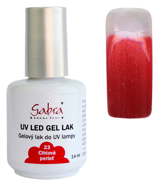 UV gel lak GABRA 23 cihlová perleť 14 ml UV gel lak GABRA 23 cihlová perleť 14 ml - Péče o ruce Gel laky
