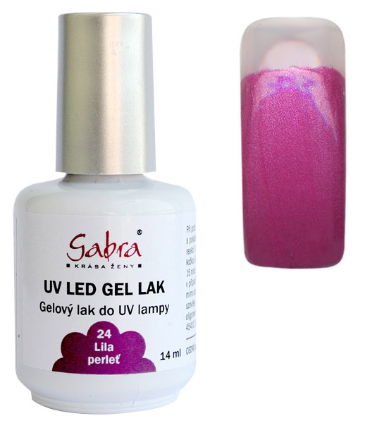 UV gel lak GABRA 24 lila perleť 14 ml UV gel lak GABRA 24 lila perleť 14 ml - Péče o ruce Gel laky