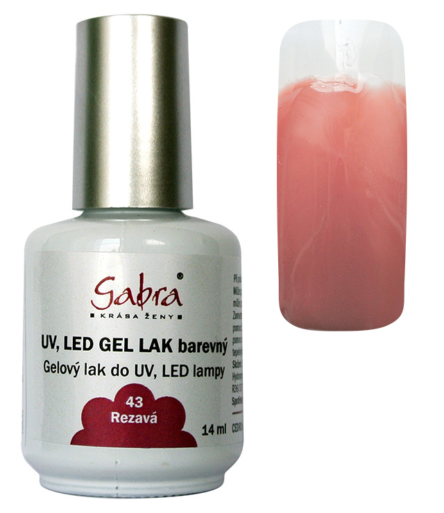 UV gel lak GABRA 43 rezavá 14 ml UV gel lak GABRA 43 rezavá 14 ml - Péče o ruce Gel laky