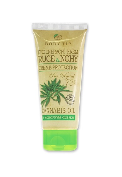 Body Tip Regenerační krém na ruce a nohy s konopným olejem 100 ml