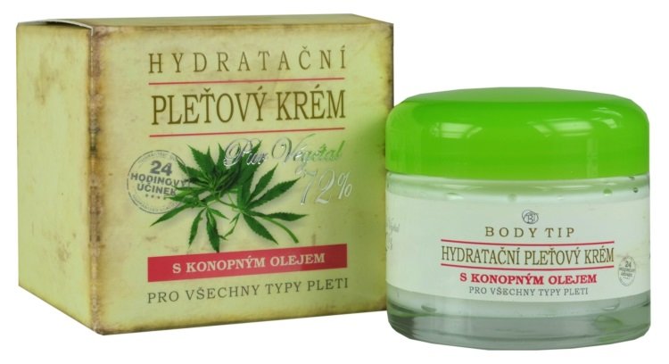 Body Tip Hydratační pleťový krém s konopným olejem 50 ml