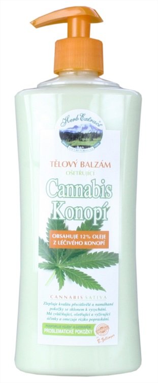 Vivaco Herb Extract Ošetřující tělový balzám Cannabis 500 ml Vivaco Herb Extract Ošetřující tělový balzám Cannabis 500 ml - Péče o ruce Péče o pleť a tělo Vivaco Tělové krémy, mléka a balzámy