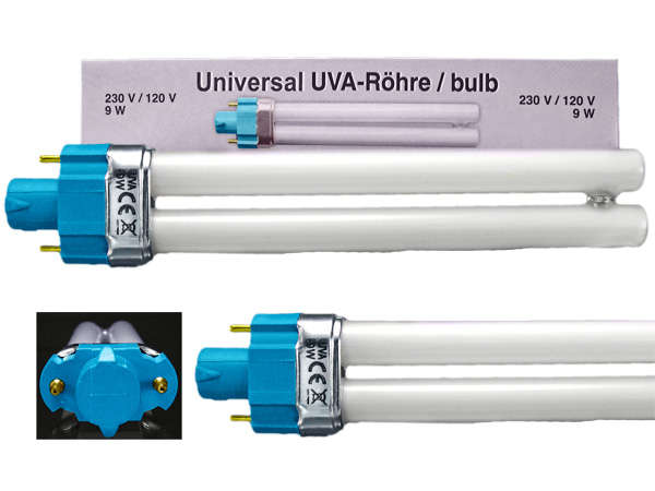 Náhradní zářivka univerzál 9W pro UV lampu tunel Profi Náhradní zářivka univerzál 9W pro UV lampu tunel Profi - Péče o ruce Přístroje k modeláži UV lampy