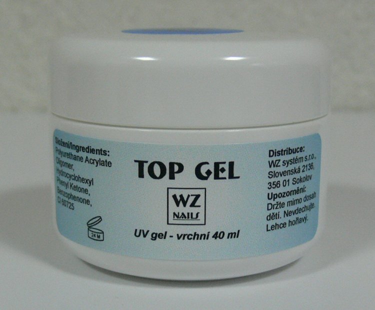 UV gel vrchní Top gel 40 ml UV gel vrchní Top gel 40 ml - Péče o ruce UV gely UV gely WZ NAILS