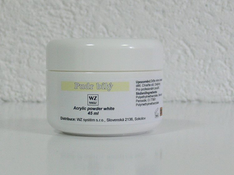 Akrylový pudr bílý 45 ml Akrylový pudr bílý 45 ml - Péče o ruce Akryl Akryl WZ nails