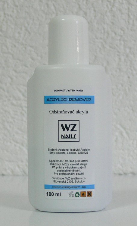 Odstraňovač akrylu 100 ml Odstraňovač akrylu 100 ml - Péče o ruce Akryl Akryl WZ nails