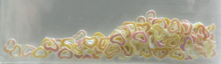 Zdobení - srdíčko žlutorůžové Zdobení - srdíčko žlutorůžové - Péče o ruce Nail Art, zdobící materiály Zdobení nehtů - ostatní