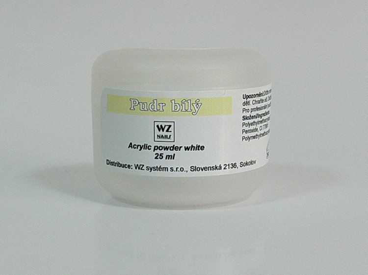 Akrylový pudr bílý 25 ml Akrylový pudr bílý 25 ml - Péče o ruce Akryl Akryl WZ nails