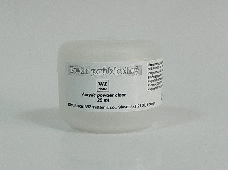 Akrylový pudr průhledný 25 ml Akrylový pudr průhledný 25 ml - Péče o ruce Akryl Akryl WZ nails