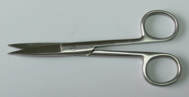 Nůžky chirurgické rovné hrotnaté 13 cm Nůžky chirurgické rovné hrotnaté 13 cm - Péče o ruce Chirurgické nástroje, pinzety Nůžky chirurgické, oční, preparační a na obvazy