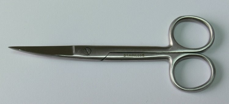 Nůžky chirurgické zahnuté hrotnaté 13 cm Nůžky chirurgické zahnuté hrotnaté 13 cm - Péče o ruce Chirurgické nástroje, pinzety Nůžky chirurgické, oční, preparační a na obvazy