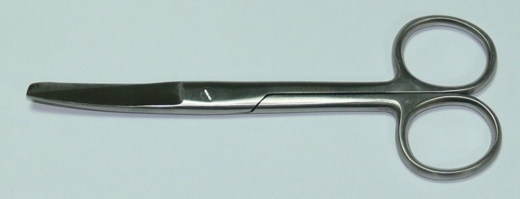 Nůžky chirurgické zahnuté hrotnato tupé 14 cm Nůžky chirurgické zahnuté hrotnato tupé 14 cm - Péče o ruce Chirurgické nástroje, pinzety Nůžky chirurgické, oční, preparační a na obvazy