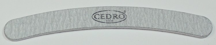 Pilník na nehty 100/120 šedý zebra zahnutý Cedro