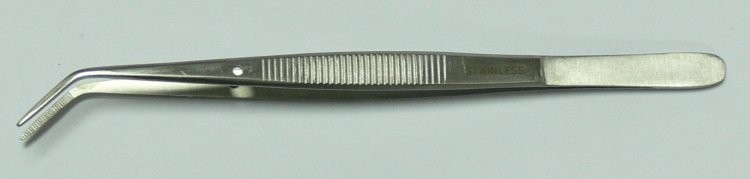 Pinzeta zubní lomená 16 cm Pinzeta zubní lomená 16 cm - Péče o ruce Chirurgické nástroje, pinzety Pinzety anatomické