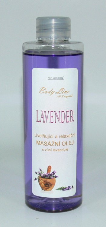 Masážní olej s vůní levandule LAVENDER 200 ml