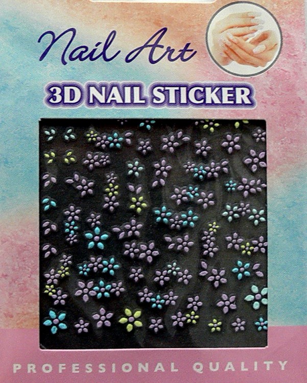 Nálepky 3D na nehty barevné 24890 Nálepky 3D na nehty barevné 24890 - Péče o ruce Zdobící nálepky a obtisky na nehty Zdobící nálepky na nehty 3D colours - samolepící