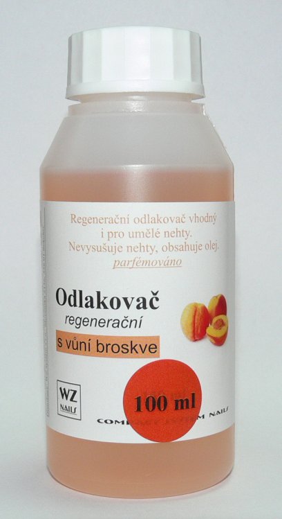 Odlakovač na nehty s vůní broskve 100 ml Odlakovač na nehty s vůní broskve 100 ml - Péče o ruce Odlakovače