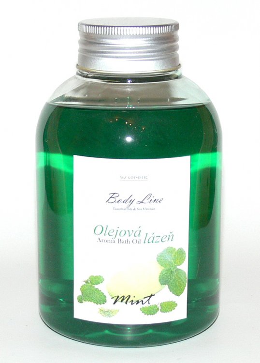 Olejová lázeň s vůní máty Mint a Eukalypt 500 ml Olejová lázeň s vůní máty Mint a Eukalypt 500 ml - Péče o ruce Kosmetika WZ cosmetic Koupelové soli a olejové lázně