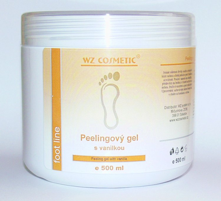 Peelingový gel s vanilkou 500 ml Peelingový gel s vanilkou 500 ml - Péče o ruce Kosmetika WZ cosmetic Péče o nohy